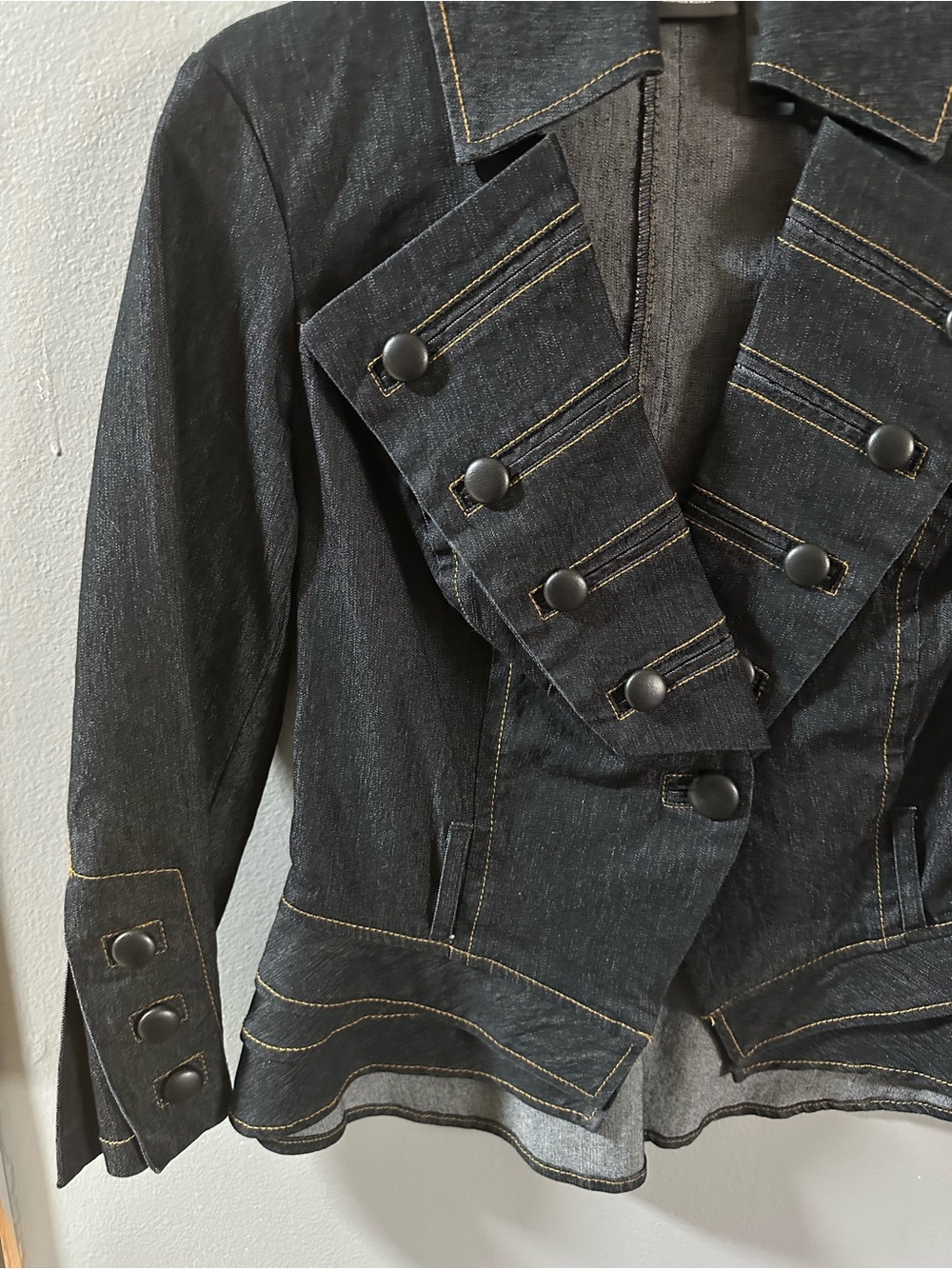 Bisou Bisou Structured Dark Denim Jacket - Picture 10 of 10